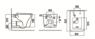Унитаз CeramaLux 5170MHL подвесной с сиденьем Микролифт